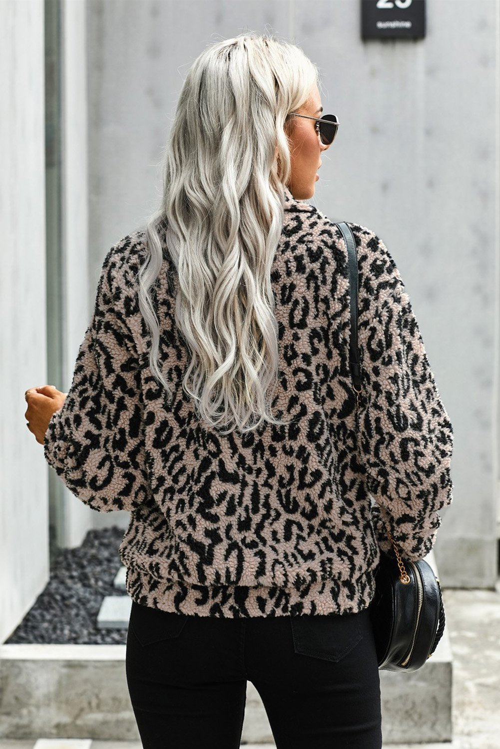 Print Sherpa Jacket Coat