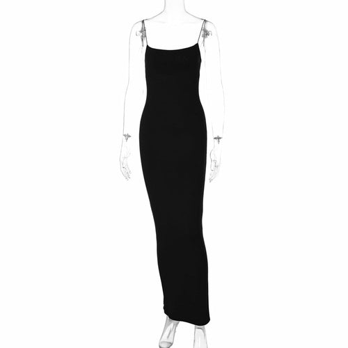  Sexy Spaghetti Strap Bodycon Maxi Dress